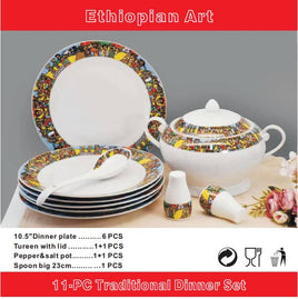 11  Pcs  TRADITIONAL FAMILY DINNER SET